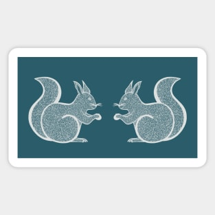 Cute Squirrels in Love - animal design Sticker